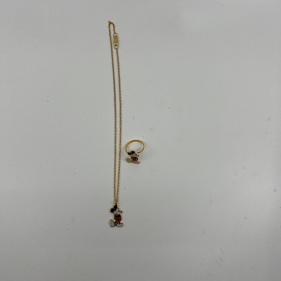 Vintage Disney Mickey Mouse Necklace and Adjustable Ring - Picture 2 of 10